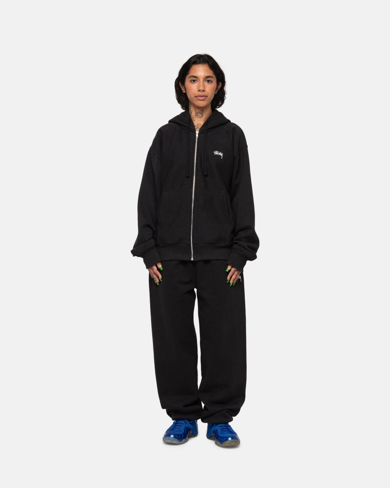 Stüssy Stock Logo Sweatpant Broek Unisex Zwart | SB57-L1-YM