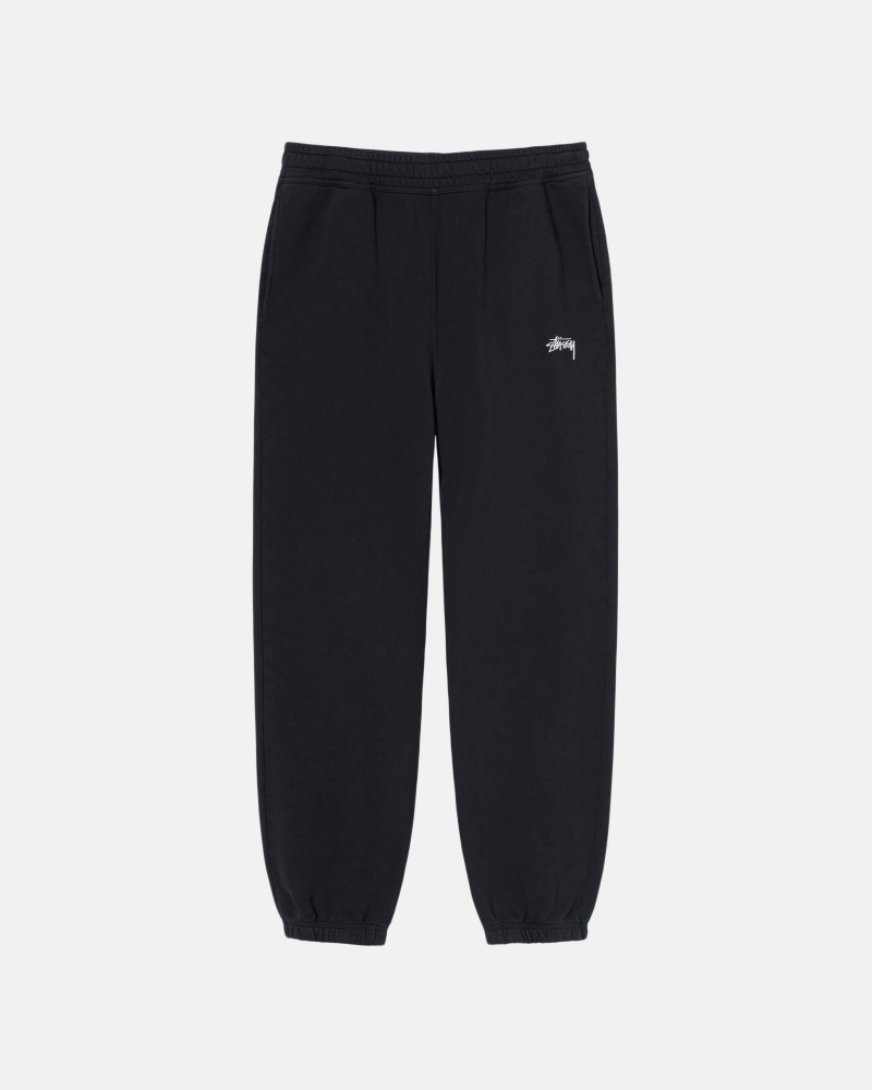 Stüssy Stock Logo Sweatpant Broek Unisex Zwart | SB57-L1-YM