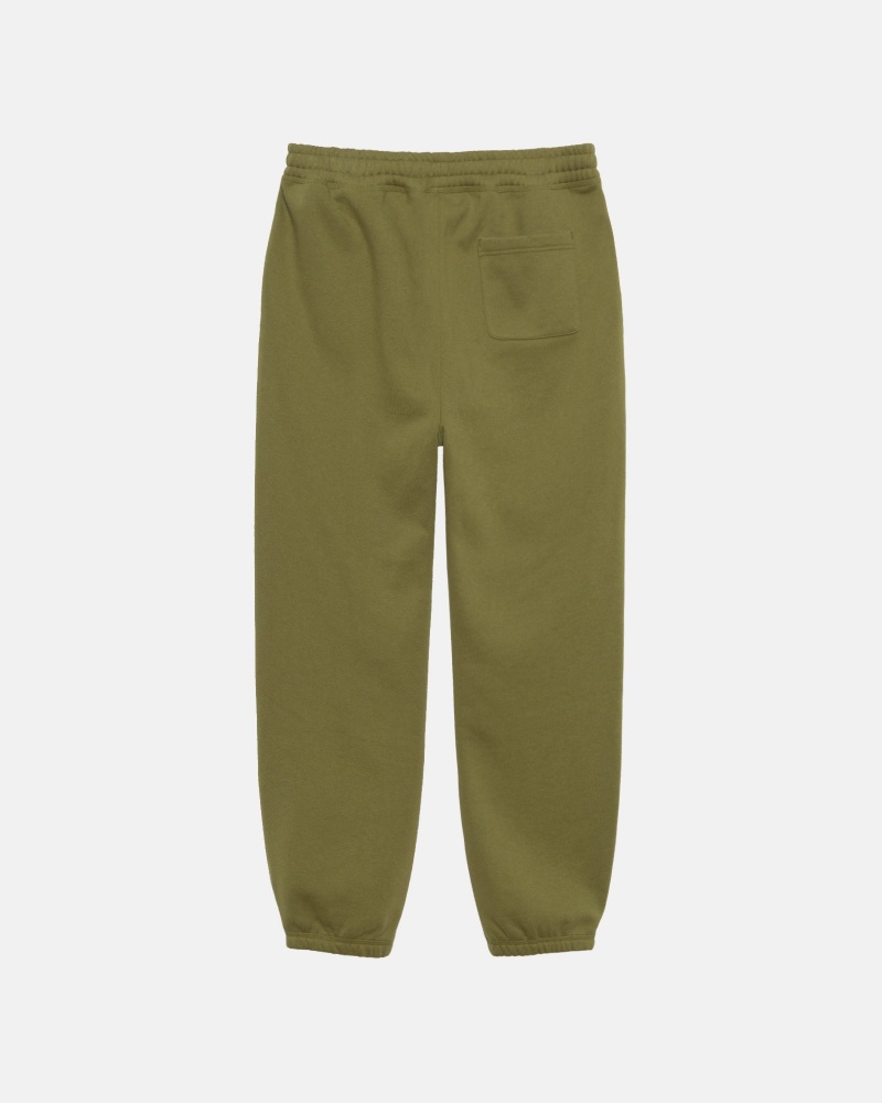 Stüssy Stock Logo Sweatpant Broek Unisex Olijfgroen | MB45-W1-ES