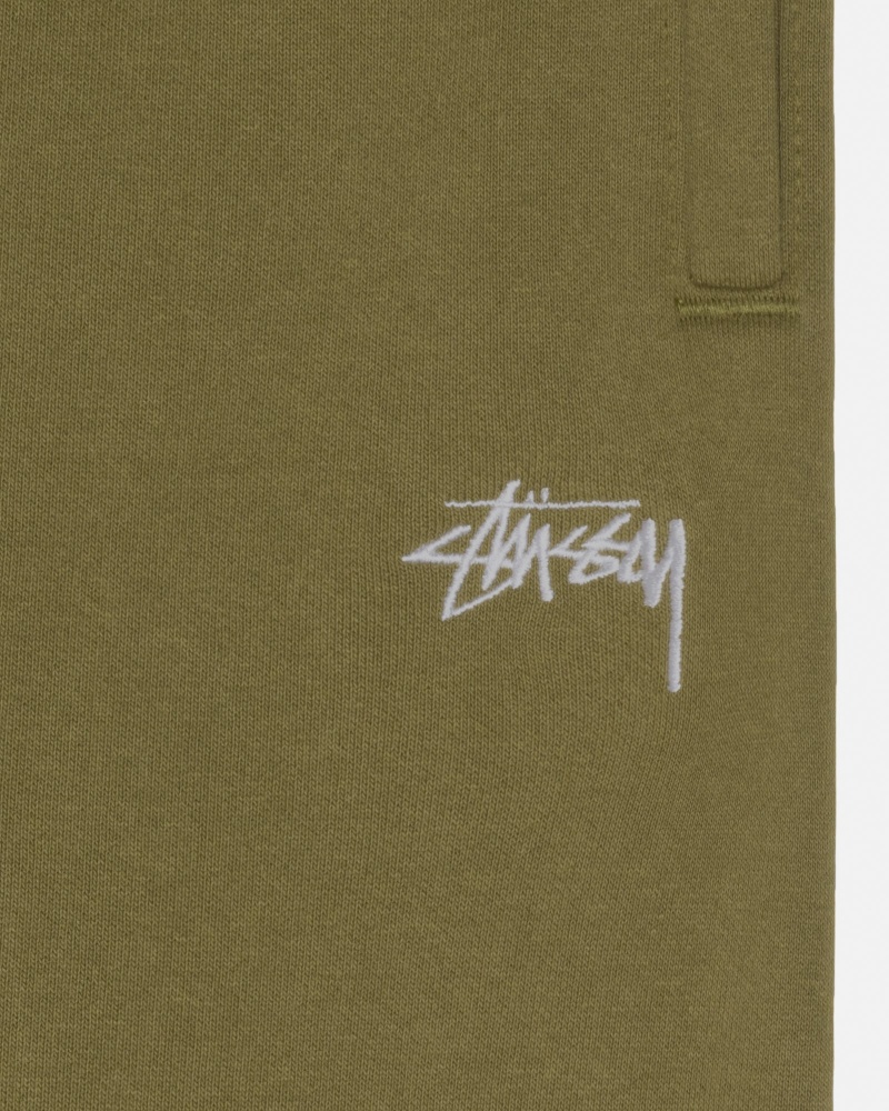 Stüssy Stock Logo Sweatpant Broek Unisex Olijfgroen | MB45-W1-ES