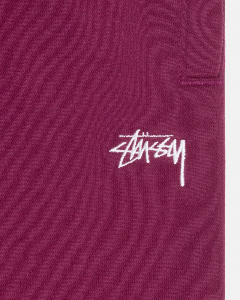 Stüssy Stock Logo Sweatpant Broek Unisex Bordeaux | TI09-D9-IO