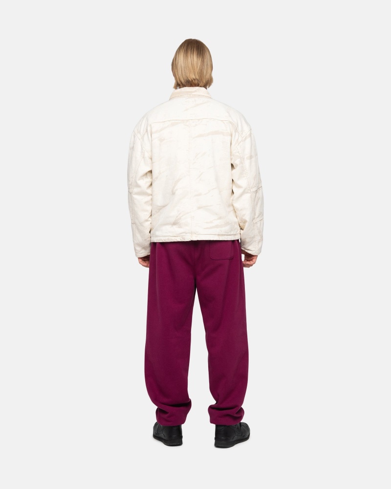 Stüssy Stock Logo Sweatpant Broek Unisex Bordeaux | TI09-D9-IO