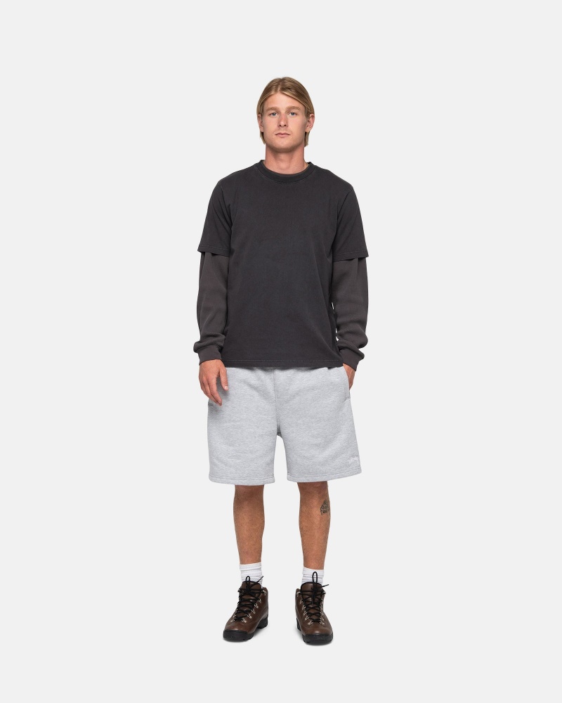 Stüssy Stock Logo Sweatshort Korte Broek Unisex Grijs | MC97-Q4-KY