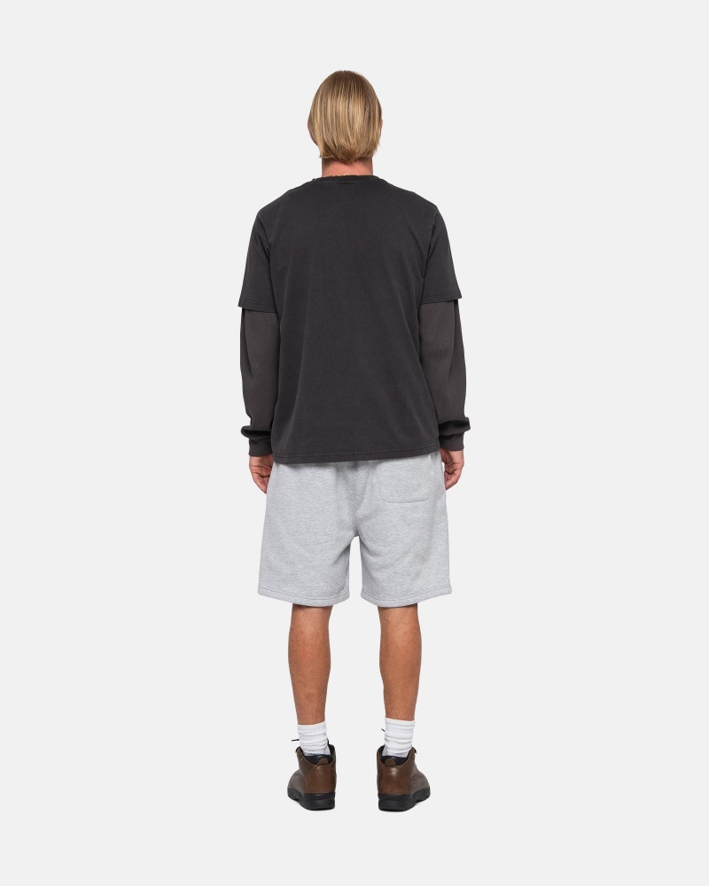 Stüssy Stock Logo Sweatshort Korte Broek Unisex Grijs | MC97-Q4-KY