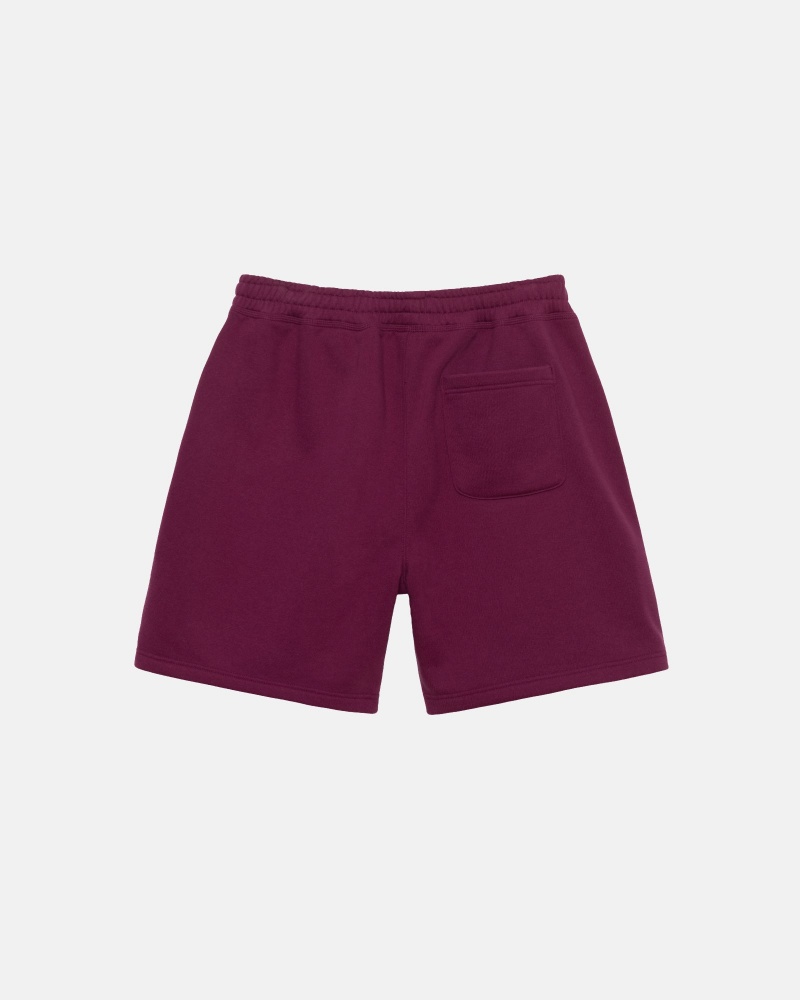 Stüssy Stock Logo Sweatshort Korte Broek Unisex Bordeaux | XF89-J4-YQ