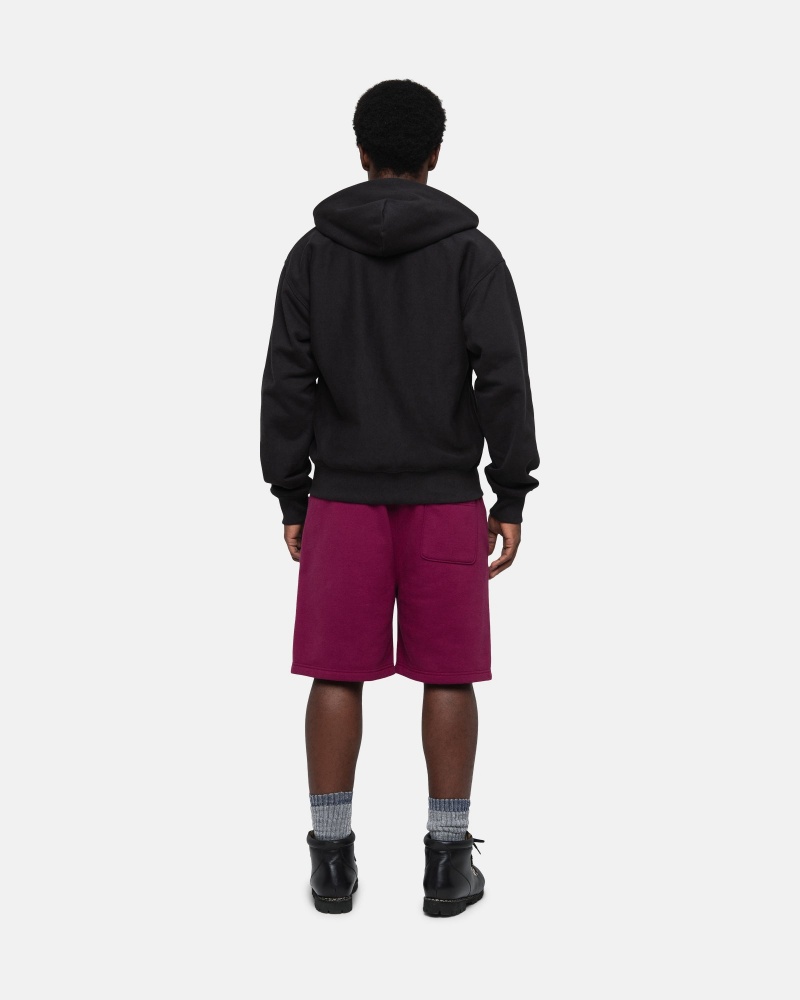 Stüssy Stock Logo Sweatshort Korte Broek Unisex Bordeaux | XF89-J4-YQ