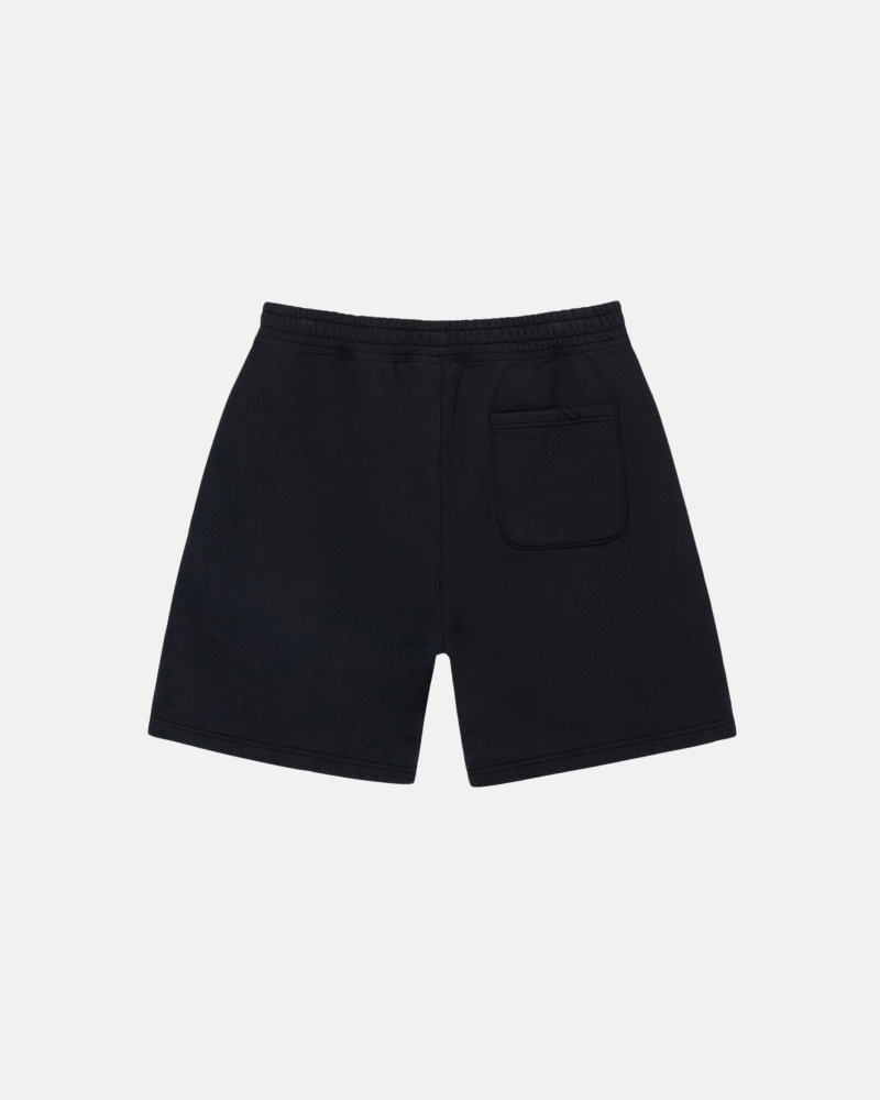 Stüssy Stock Logo Sweatshort Korte Broek Unisex Zwart | QU93-D2-TS