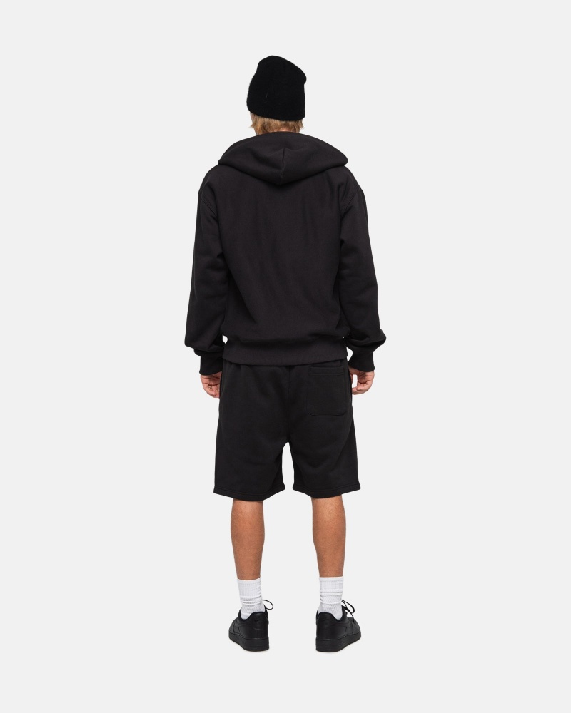 Stüssy Stock Logo Sweatshort Korte Broek Unisex Zwart | QU93-D2-TS