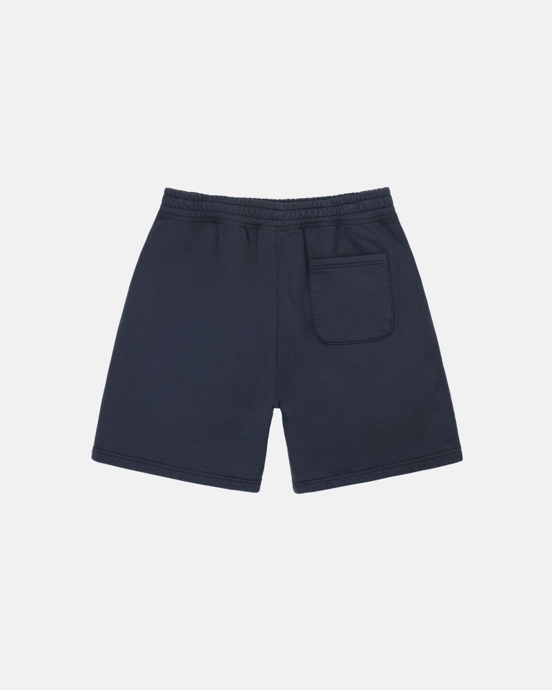 Stüssy Stock Logo Sweatshort Korte Broek Unisex Donkerblauw | JN01-J8-HX