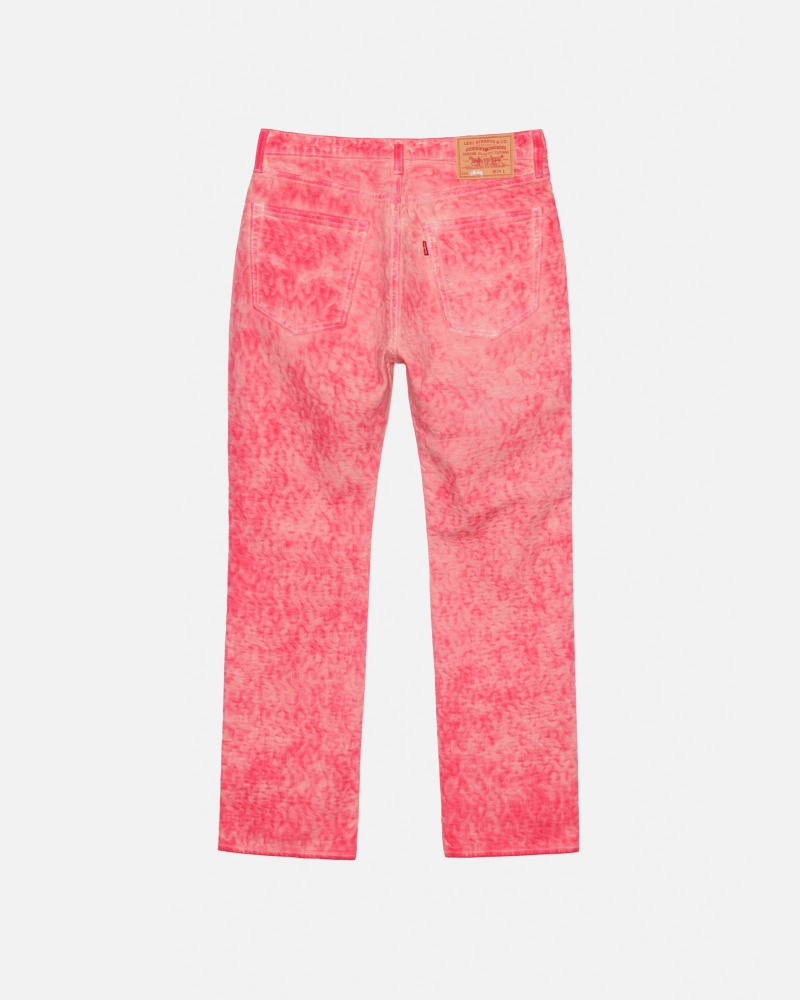 Stüssy & Levi's Dyed Jacquard Jean Broek Unisex Roze | OV17-R4-SC