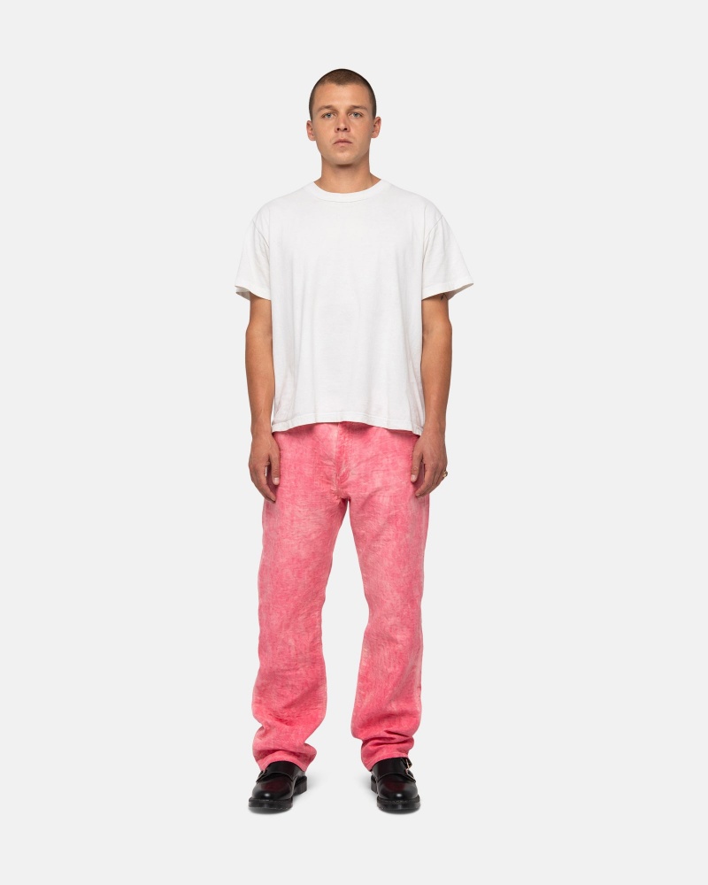 Stüssy & Levi's Dyed Jacquard Jean Broek Unisex Roze | OV17-R4-SC