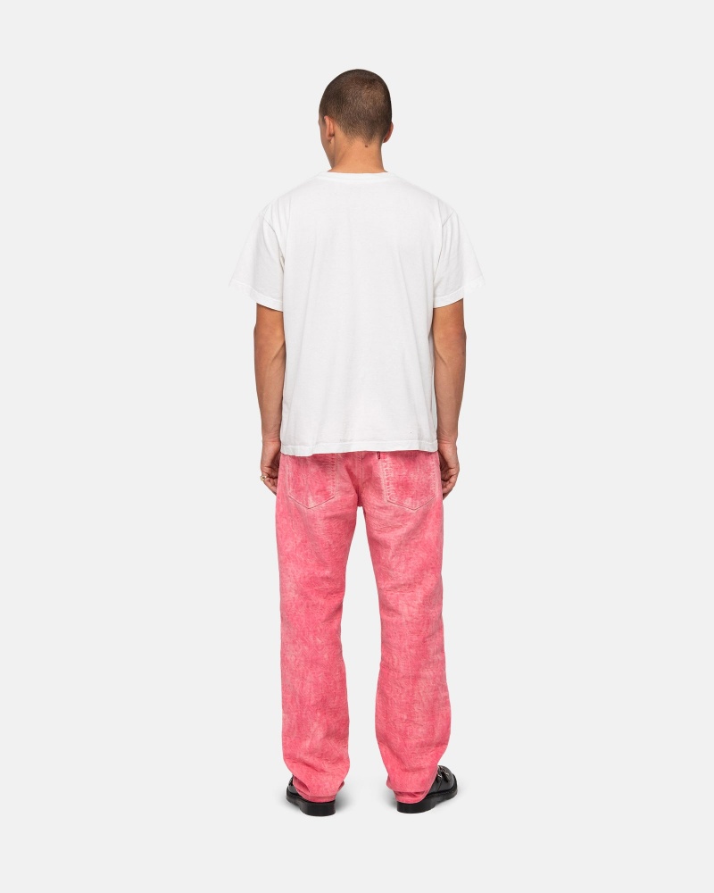 Stüssy & Levi's Dyed Jacquard Jean Broek Unisex Roze | OV17-R4-SC