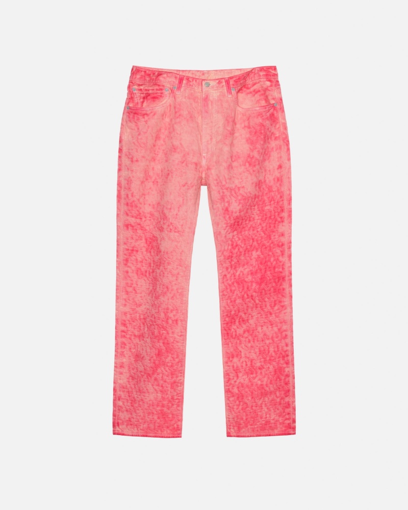 Stüssy & Levi\'s Dyed Jacquard Jean Broek Unisex Roze | OV17-R4-SC