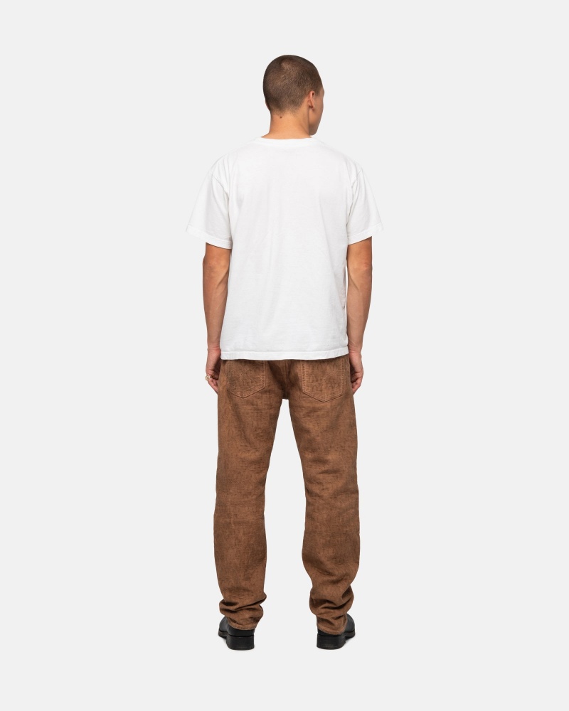 Stüssy & Levi's Dyed Jacquard Jean Broek Unisex Bruin | TT38-S2-TU