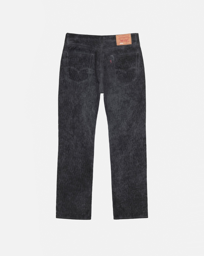 Stüssy & Levi's Dyed Jacquard Jean Broek Unisex Zwart | VX53-C3-AH