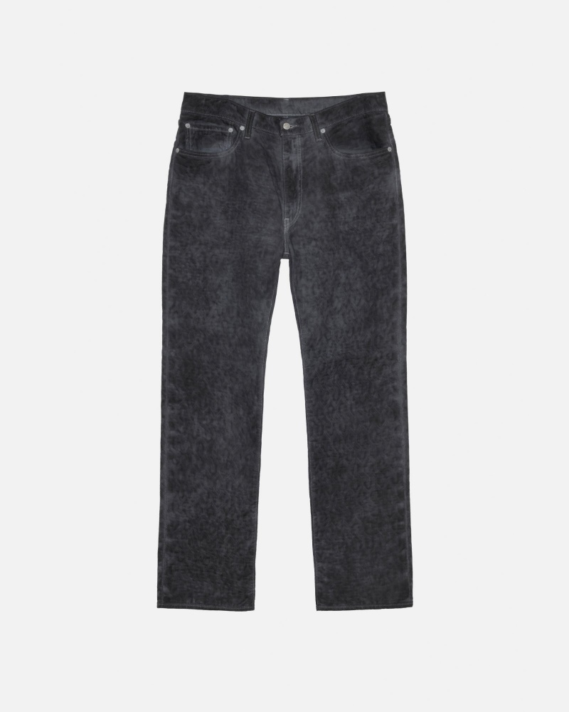 Stüssy & Levi\'s Dyed Jacquard Jean Broek Unisex Zwart | VX53-C3-AH