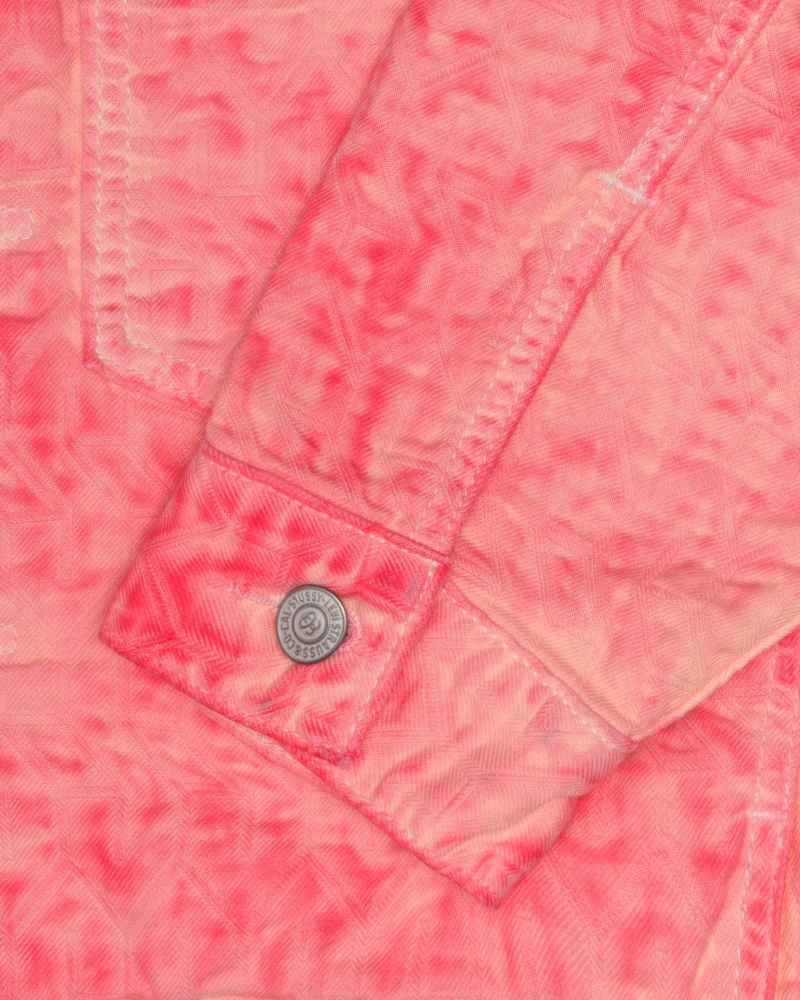 Stüssy & Levi's Dyed Jacquard Trucker Jacket Long Sleeve Outerwear Unisex Roze | JA11-M0-PZ