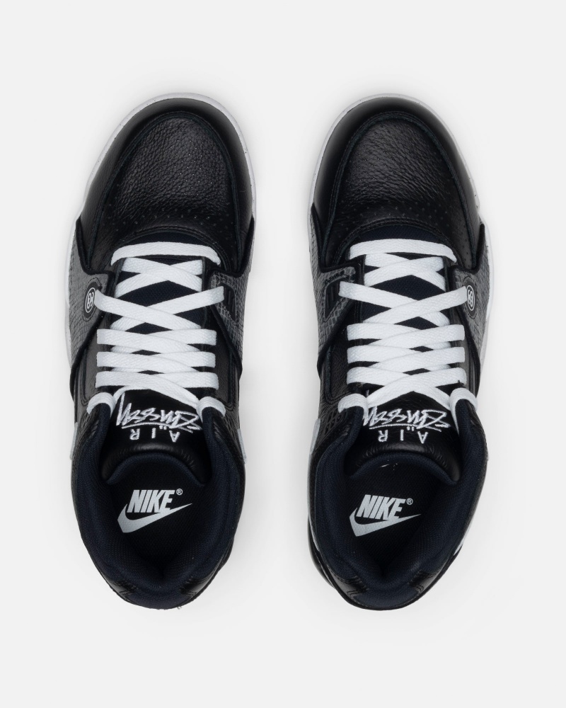 Stüssy & Nike Air Flight '89 Low Schoenen Unisex Black/White-White | QB23-X7-DG