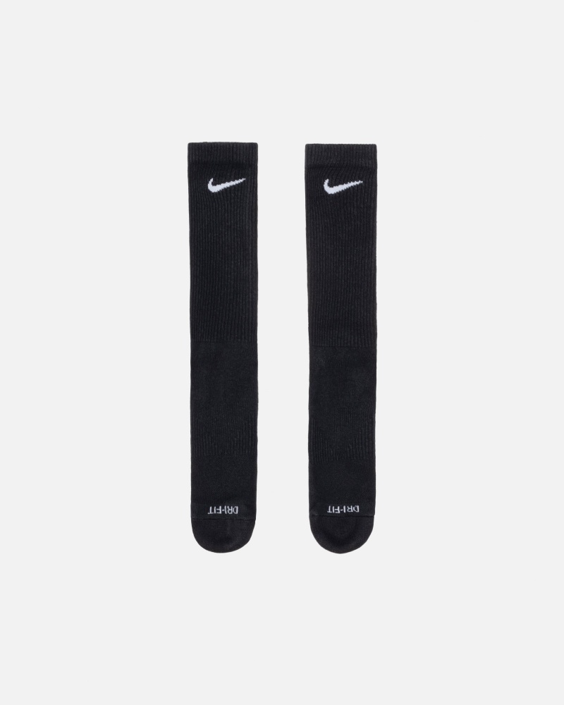 Stüssy & Nike Dri-Fit Crew Sock Pack Sokken Unisex Zwart | RK77-S1-UX