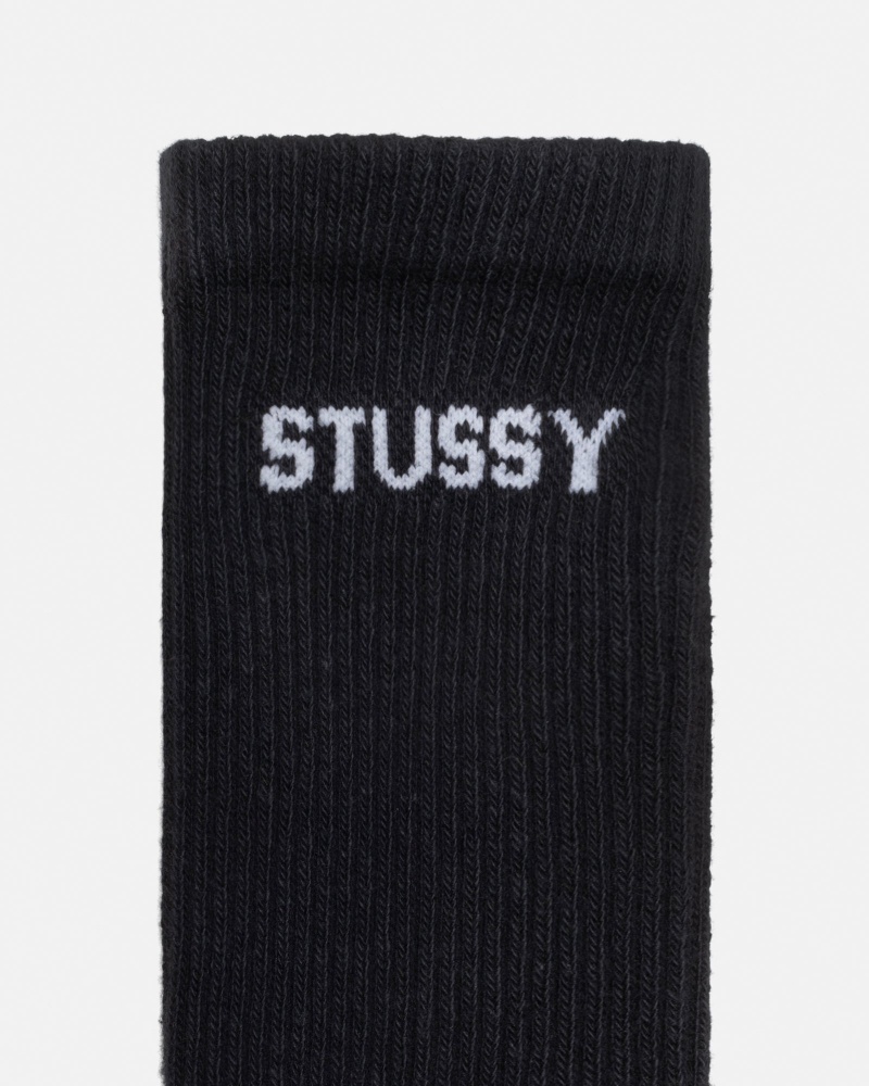 Stüssy & Nike Dri-Fit Crew Sock Pack Sokken Unisex Zwart | RK77-S1-UX