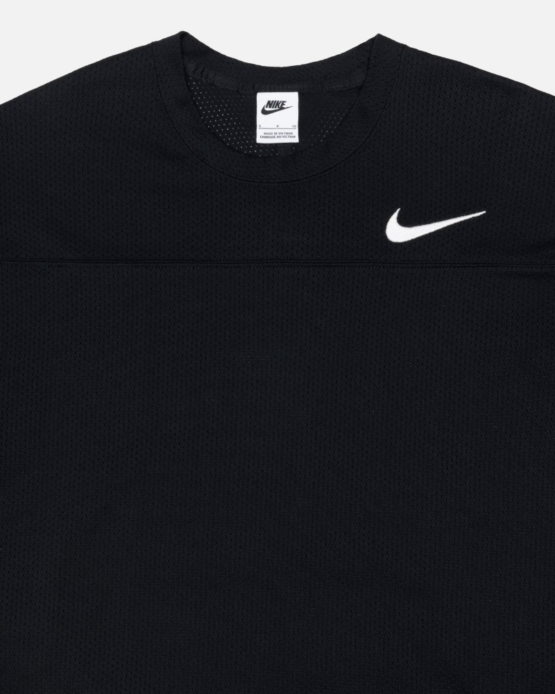 Stüssy & Nike Dri Fit Mesh Jersey Long Sleeve Knit Unisex Zwart | BC64-K5-OG