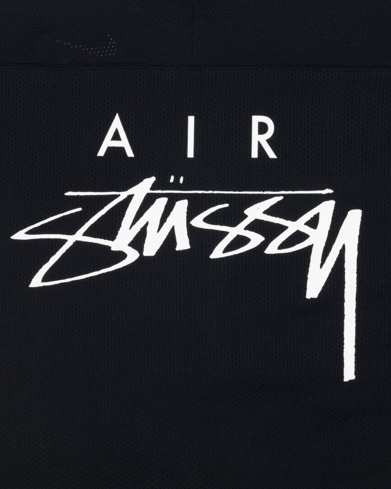 Stüssy & Nike Dri Fit Mesh Jersey Long Sleeve Knit Unisex Zwart | BC64-K5-OG