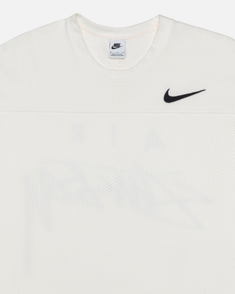 Stüssy & Nike Dri Fit Mesh Jersey Long Sleeve Knit Unisex Sail | VK71-A9-DP