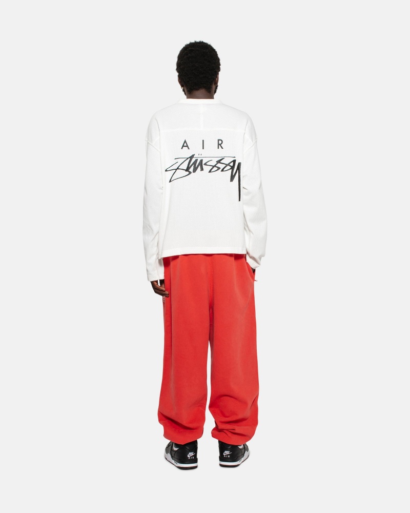 Stüssy & Nike Dri Fit Mesh Jersey Long Sleeve Knit Unisex Sail | VK71-A9-DP