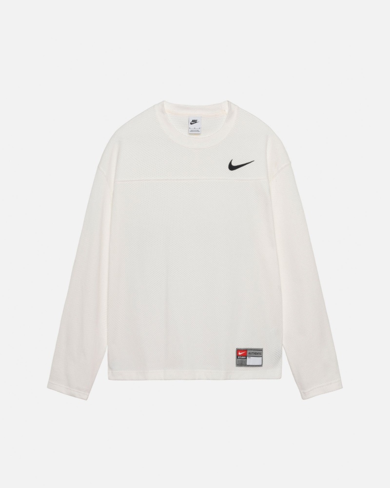 Stüssy & Nike Dri Fit Mesh Jersey Long Sleeve Knit Unisex Sail | VK71-A9-DP