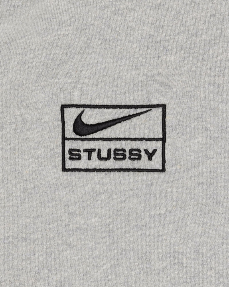 Stüssy & Nike Fleece Zip Hoodie Long Sleeve Sweatshirt Unisex Grijs | QK98-B0-GG