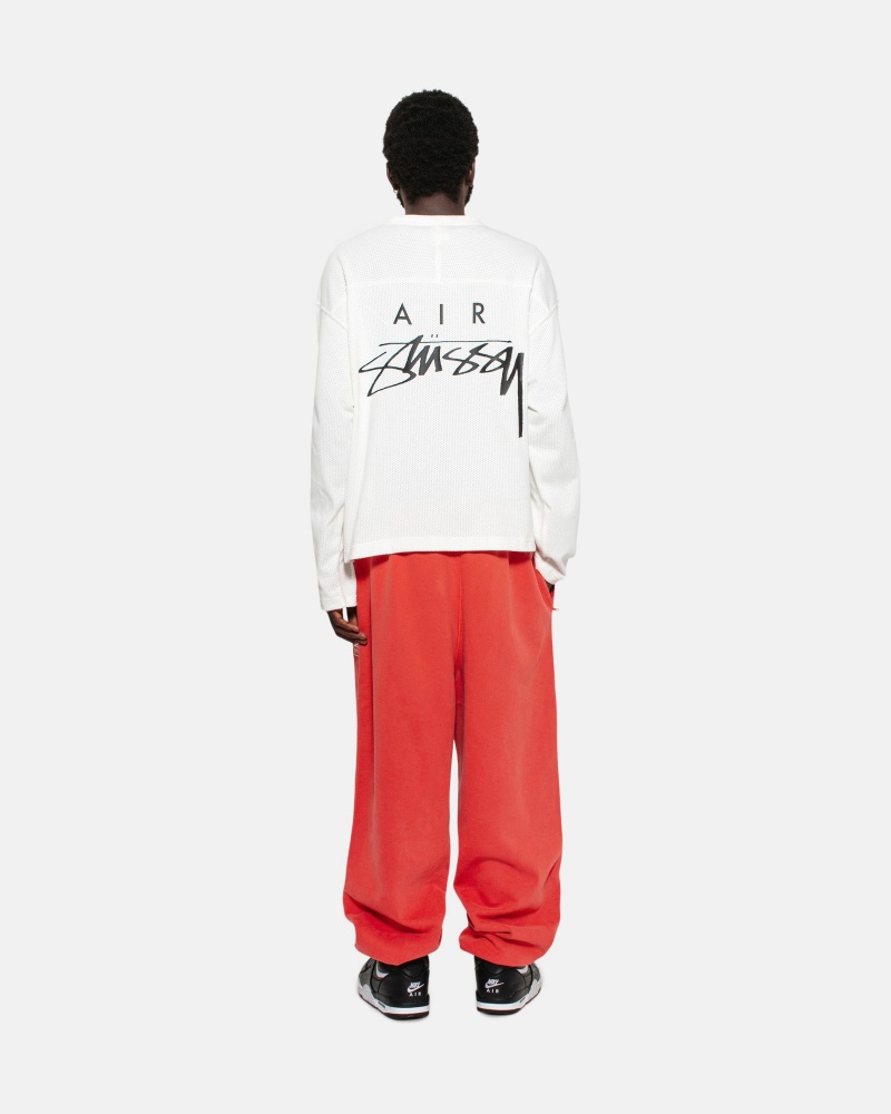 Stüssy & Nike Pigment Dyed Fleece Pant Broek Unisex Rood | OQ42-H4-FC