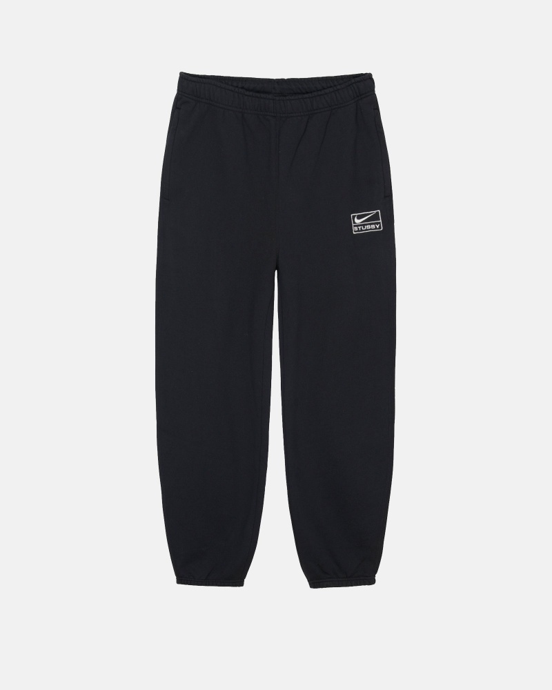 Stüssy & Nike Stone Washed Fleece Pant Broek Unisex Zwart | SE89-K0-JZ