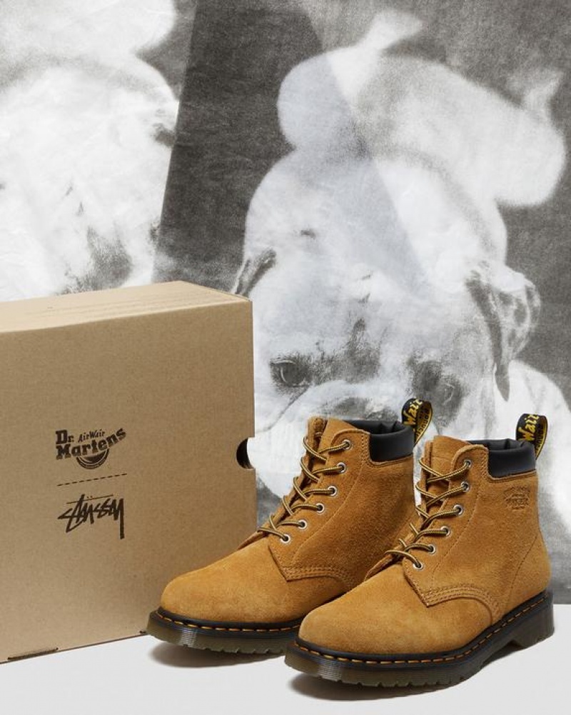 Stüssy x Dr. Martens 939 Suede Ankle Boots Schoenen Unisex Bruin | XS75-U9-SX