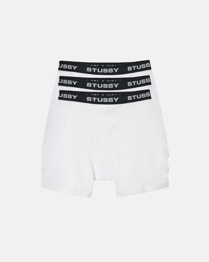 Stüssy Stussy Boxer Briefs Slip Unisex Wit | AN09-Q3-WQ