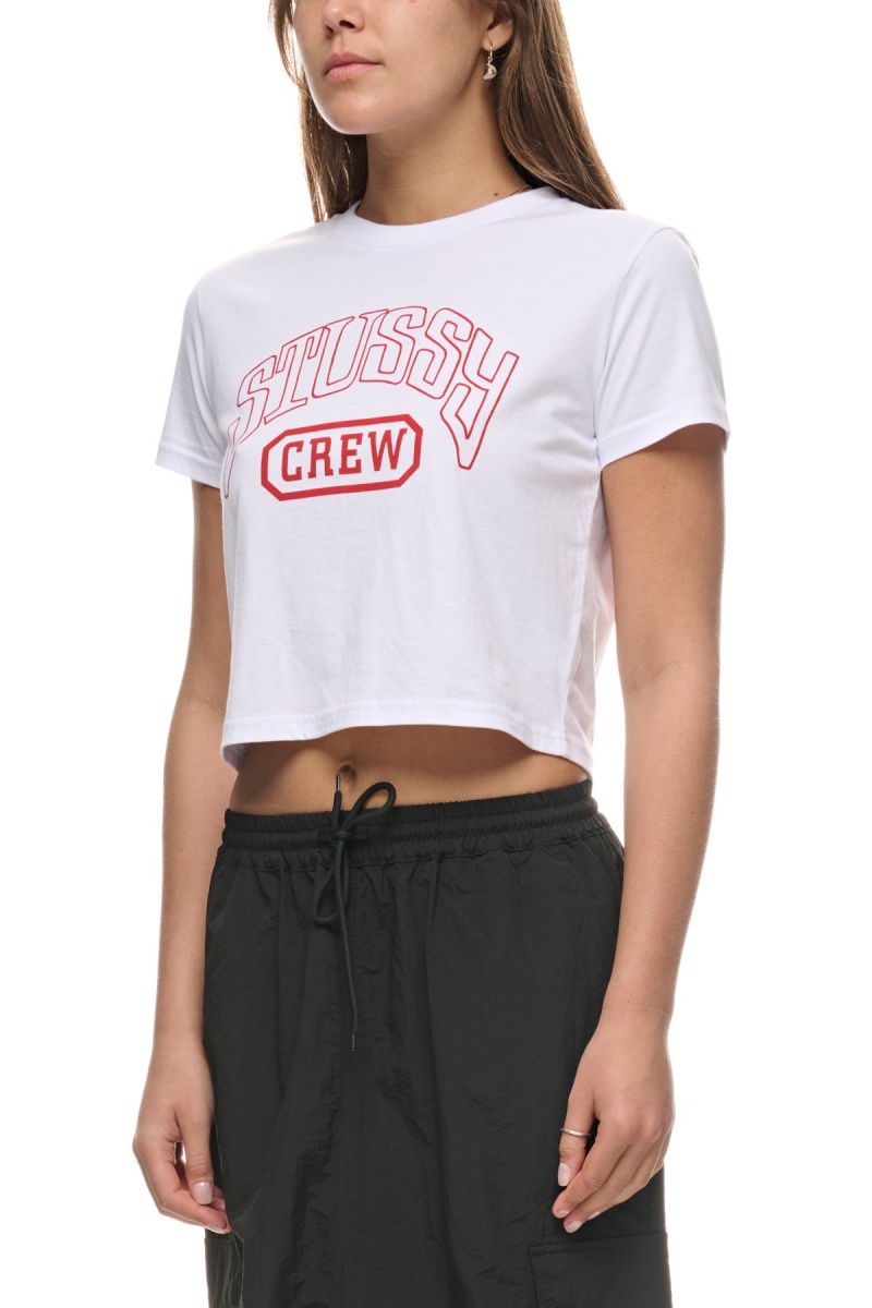 Stüssy Stussy Crew Slim Tee Tees Dames Wit | DM27-F8-AN