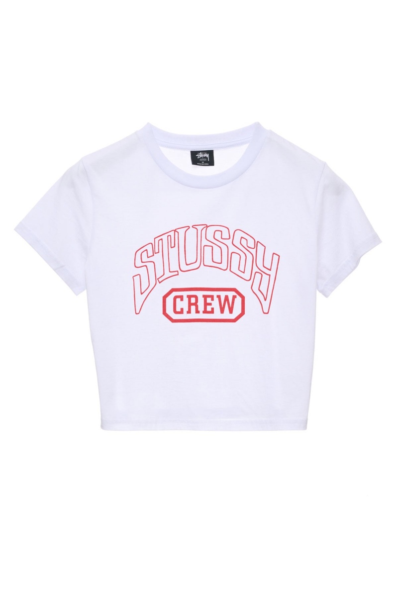 Stüssy Stussy Crew Slim Tee Tees Dames Wit | DM27-F8-AN