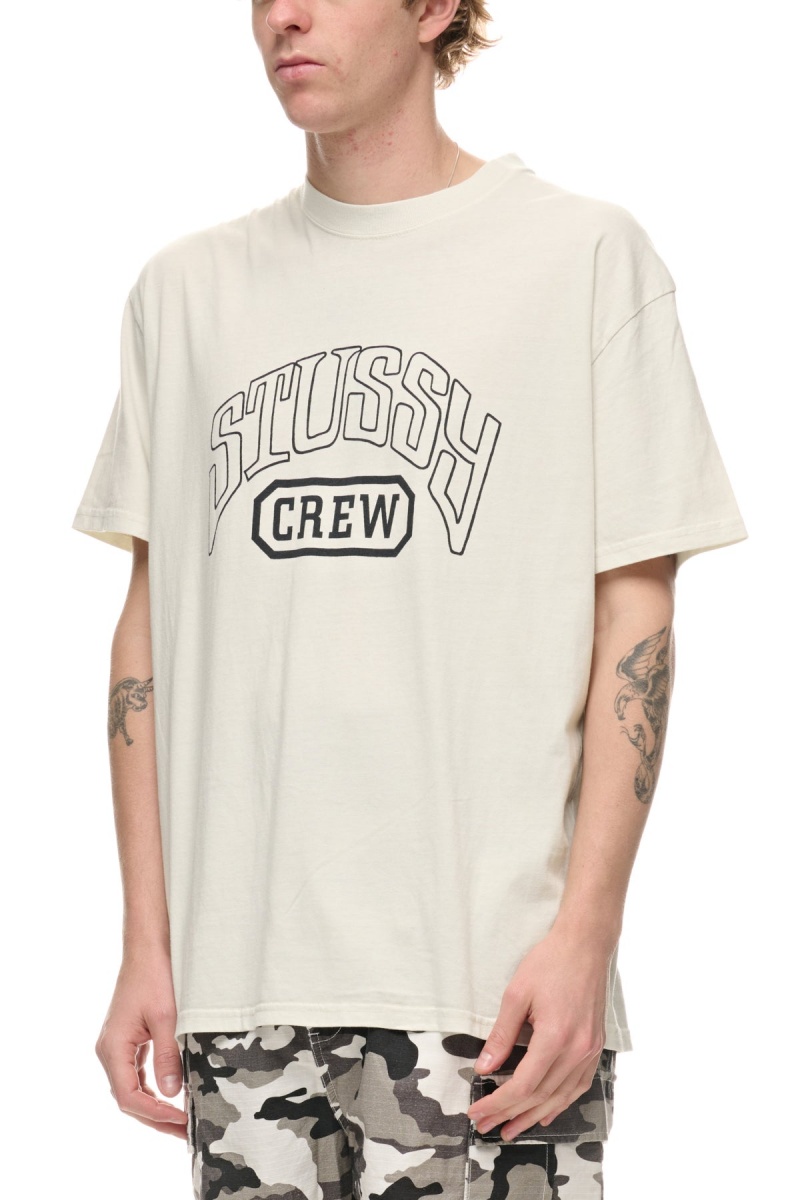 Stüssy Stussy Crew Ss Tee Tees Heren Wit | GO40-T6-JV