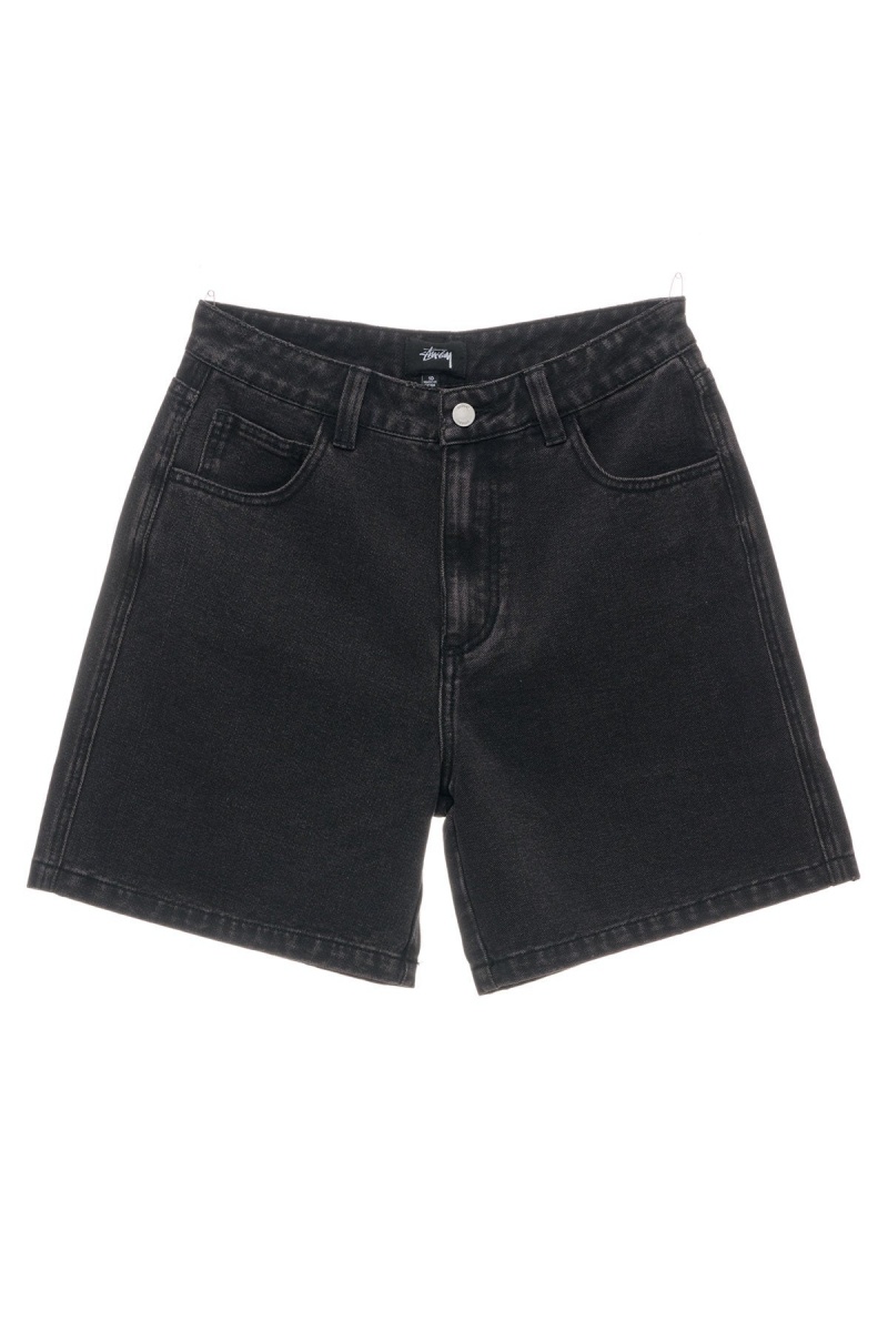 Stüssy Stussy Kort Shorts & Pants Dames Zwart | FA44-Y6-DV