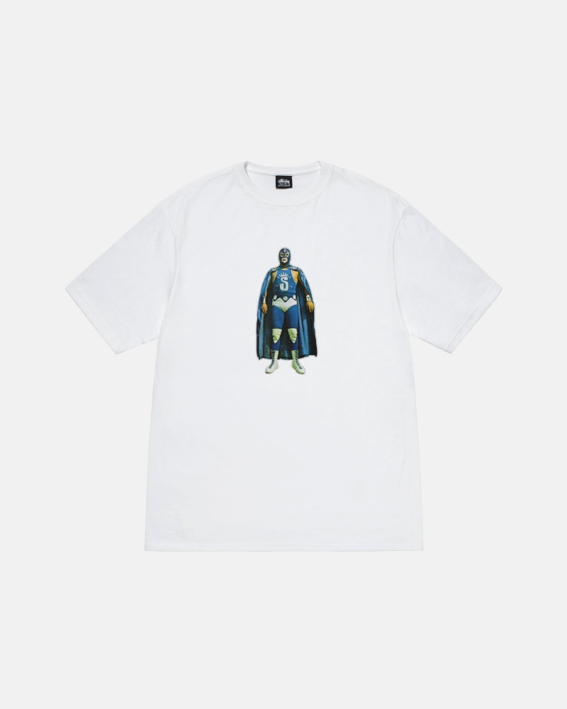 Stüssy Stussy Lucha Tee Short Sleeve T-Shirt Unisex Wit | MK01-X6-MO