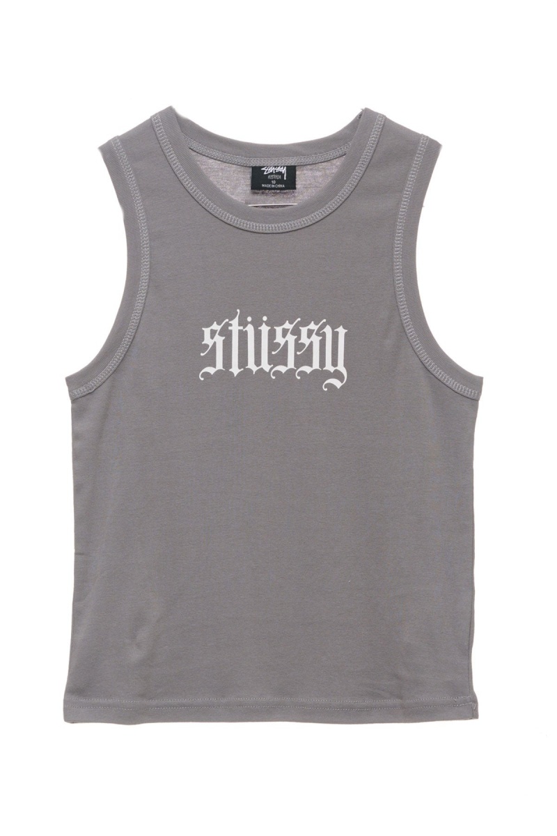 Stüssy Stussy Rib Tank T-Shirts L/S Dames Grijs | OS05-U7-NZ