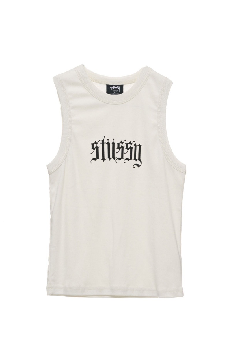 Stüssy Stussy Rib Tank T-Shirts L/S Dames Wit | JY51-O6-RL