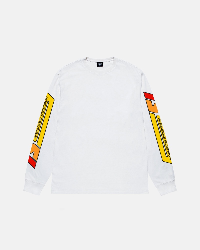 Stüssy Stussy Sport LS Tee Long Sleeve T-Shirt Unisex Wit | AH19-L8-ZN