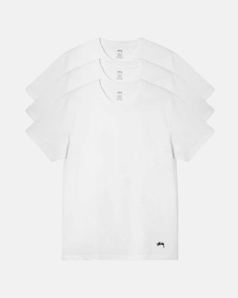 Stüssy Stussy Undershirt Short Sleeve Knit Unisex Wit | RP41-K2-AD