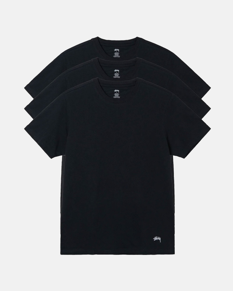 Stüssy Stussy Undershirt Short Sleeve Knit Unisex Zwart | HV03-U8-NH