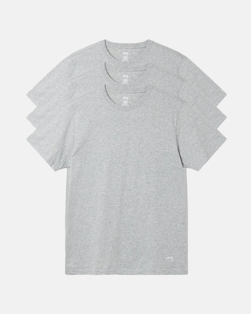 Stüssy Stussy Undershirt Short Sleeve Knit Unisex Grijs | NN92-Y7-GO