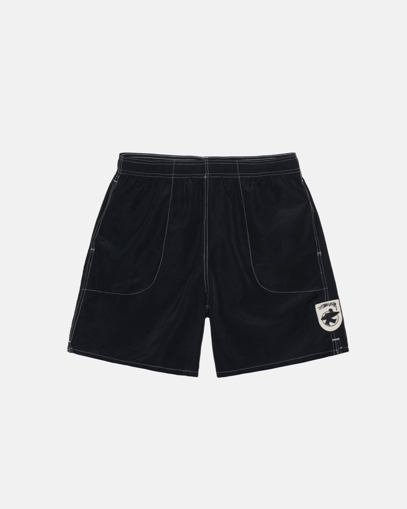 Stüssy Surfman Patch Water Kort Swim Bottom Heren Zwart | RN57-Q5-SJ