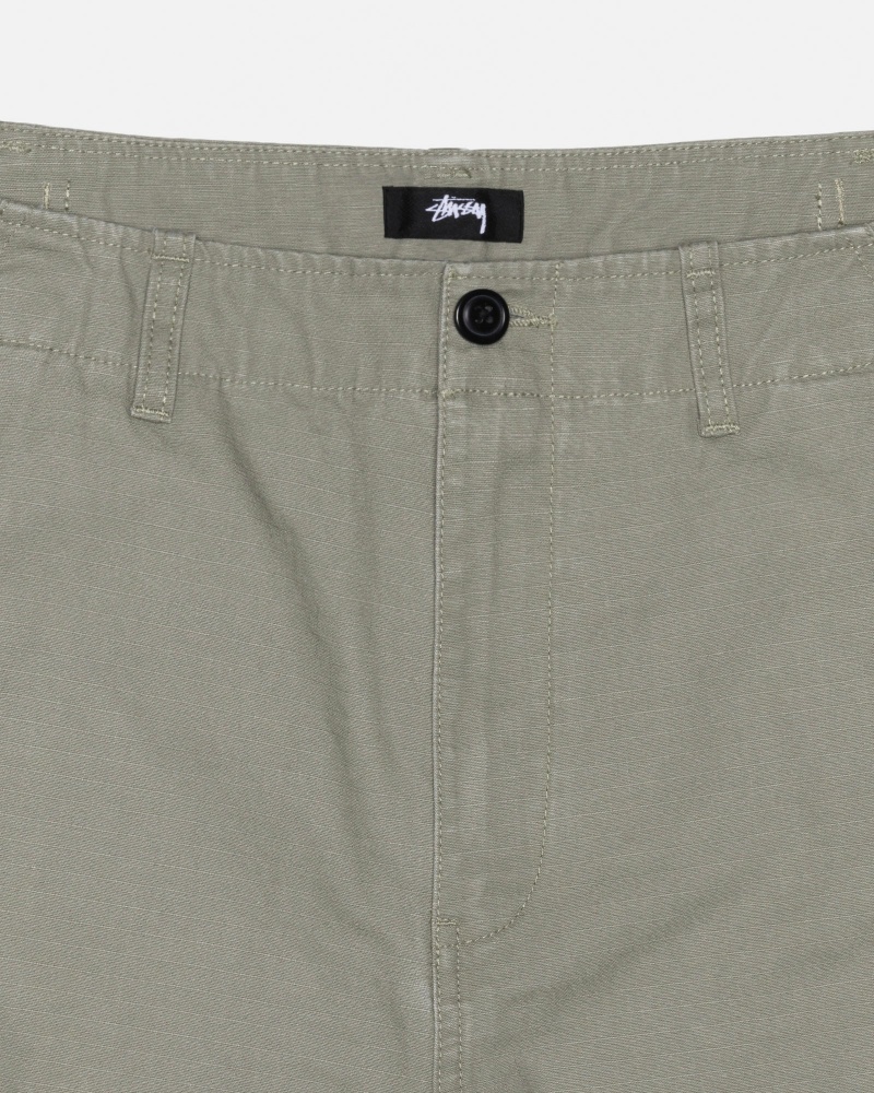 Stüssy Surplus Cargo Ripstop Broek Unisex Olijfgroen | VK74-T5-QF