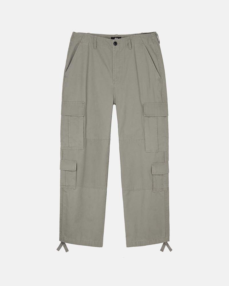 Stüssy Surplus Cargo Ripstop Broek Unisex Olijfgroen | VK74-T5-QF