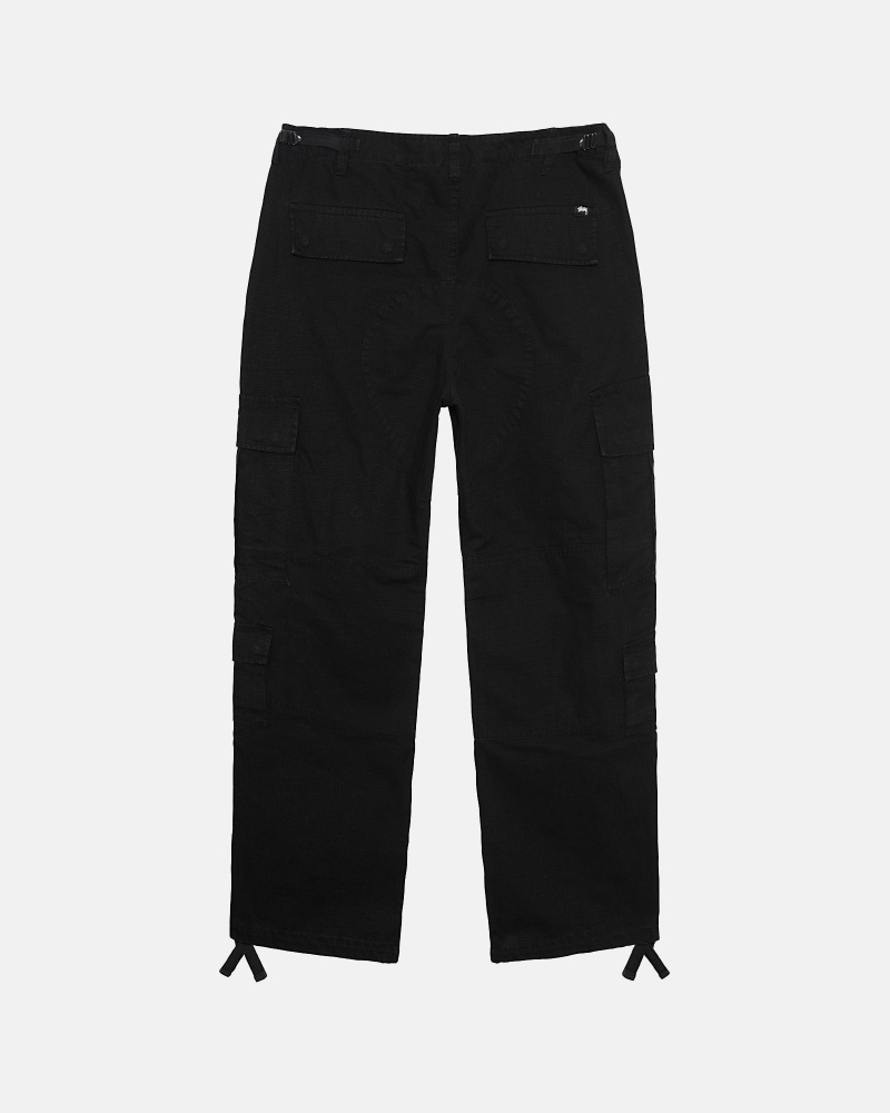 Stüssy Surplus Cargo Ripstop Broek Unisex Zwart | FD27-B5-FR