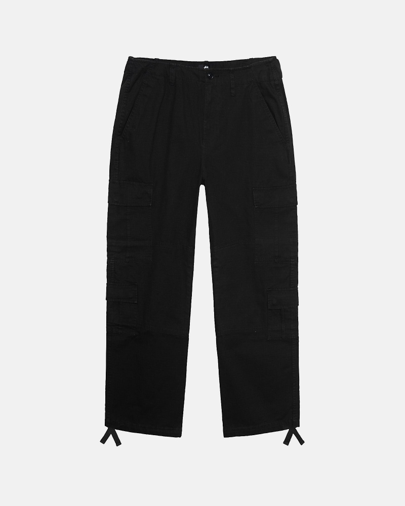 Stüssy Surplus Cargo Ripstop Broek Unisex Zwart | FD27-B5-FR